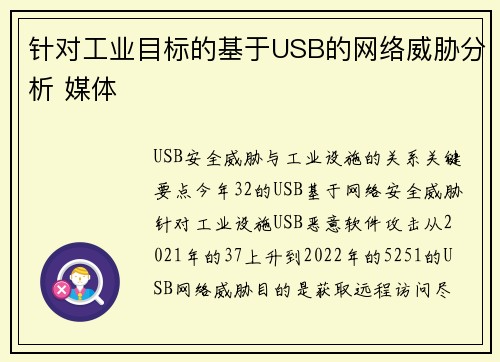 针对工业目标的基于USB的网络威胁分析 媒体
